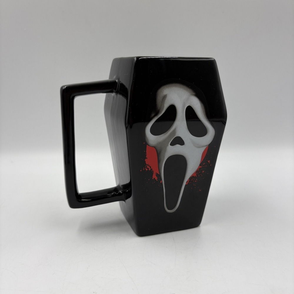 Ghost‎ Face Coffin Mug Black Ceramic Scream Movie Horror Coffee Cup Halloween